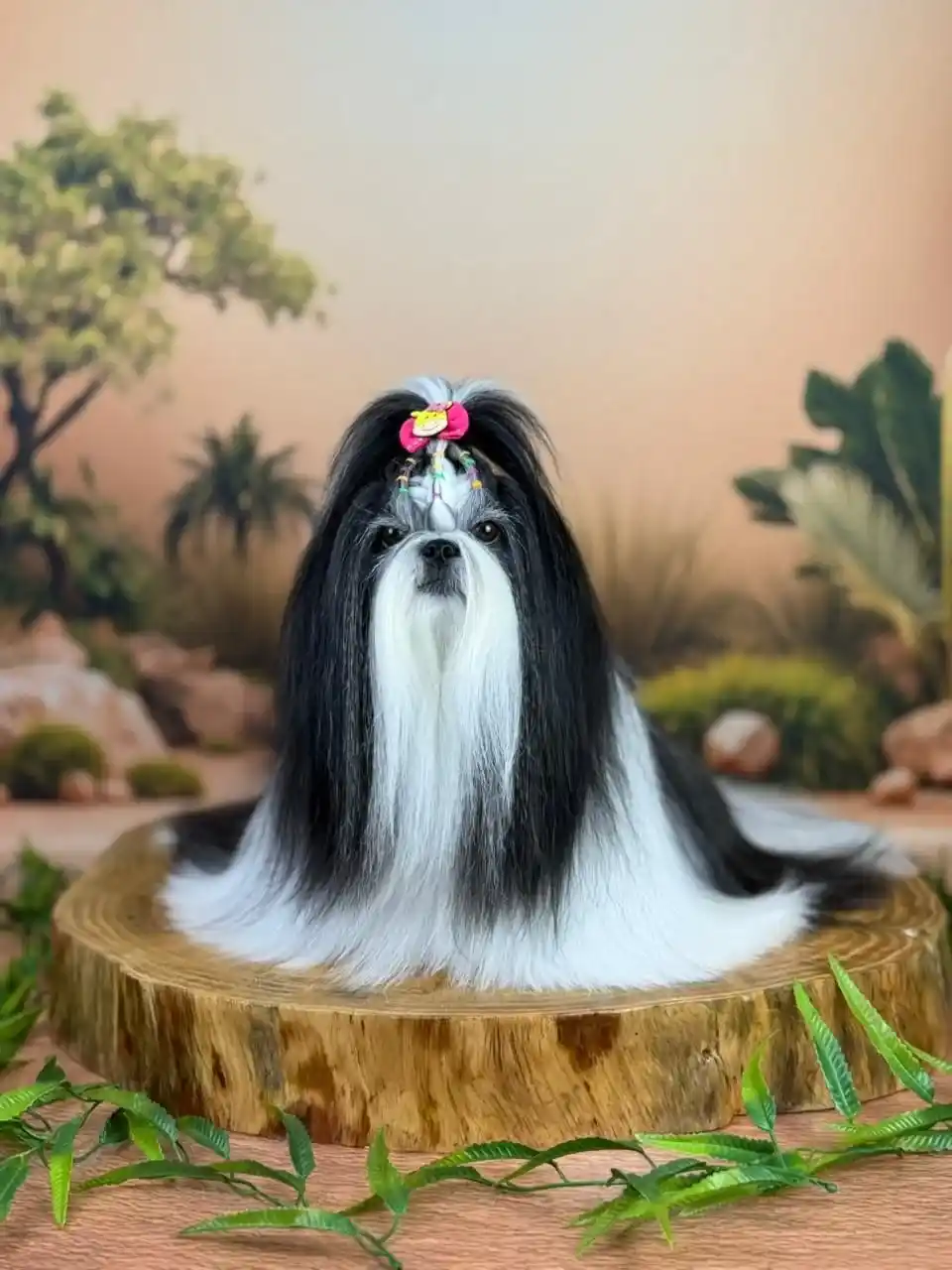 Cachorro feliz no pet shop